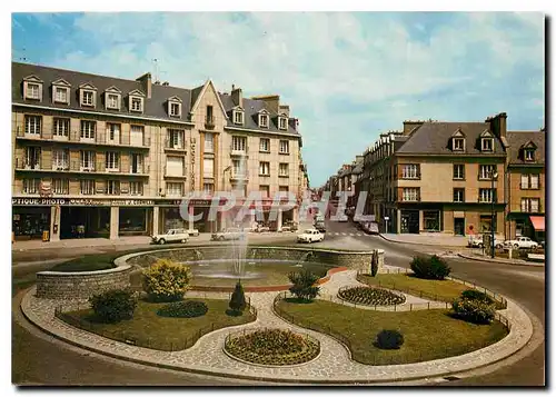 Moderne Karte Flers de l'Orne Place centrale et route de Paris