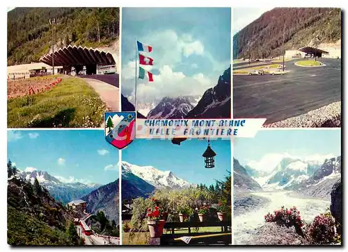 Cartes postales moderne Chamonix Mont Blanc L'Entree du Tunnel le Massif du Mont Blanc et la Mer de glace