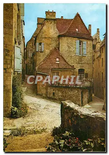 Moderne Karte Sarlat (Dordogne) Dans la Cite Mediavale