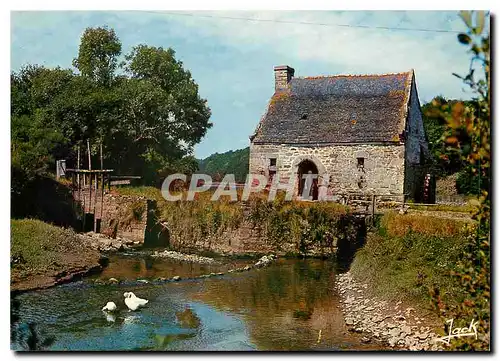 Moderne Karte Couleurs de Bretagne Ancien Moulin a mer