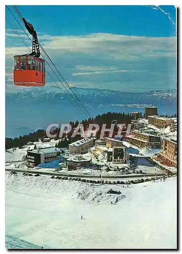 Moderne Karte Chamrousse Isere Alt 1650 2250 m Au fond la Chaine du Vercors