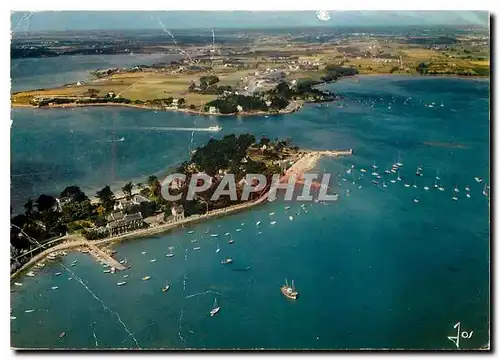 Moderne Karte La Bretagne en Couleurs L'Ile aux Moines Vue d'avion
