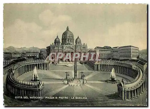 Cartes postales moderne Citta Del Vaticano Palce Saint Pierre et la Basilique