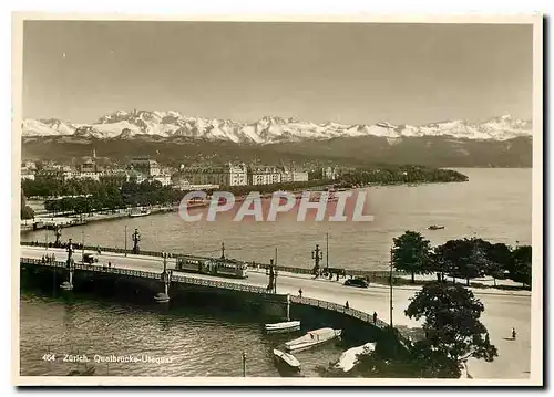 Moderne Karte Zurich Qualbrucke Utequai