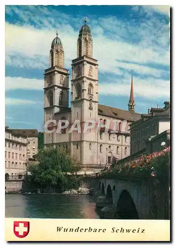 Cartes postales moderne Zurich La Cathedrale