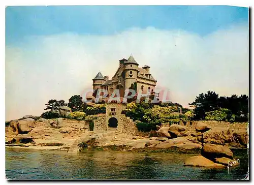 Moderne Karte Couleurs et Lumiere de France La Bretagne Ploumanach (Cote du Nord) Chateau de Castaere