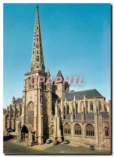 Moderne Karte Couleurs et Lumiere de France La Bretagne Treguiet (Cotes du Nord) la Cathedrale Saint Tugdual (