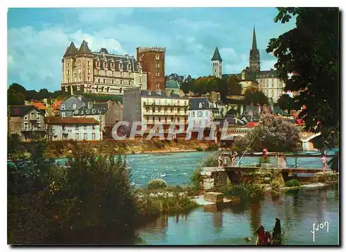 Cartes postales moderne  Couleurs et Lumiere de France Capitale Pyreneenne (B Pyr) Le Gave et le Chateau ou naqit Henri