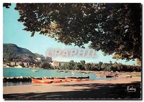 Moderne Karte Annecy et le Lac vus de la Promenade