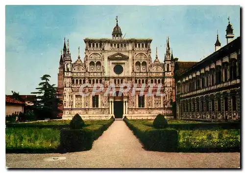 Moderne Karte Certosa di Pavia Facade de l'Eglise