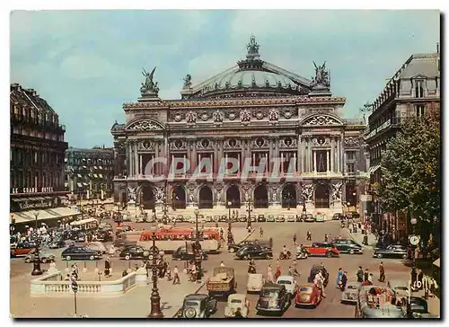 Moderne Karte Couleurs et Lumiere de France Paris Place de l'Opera Automobile