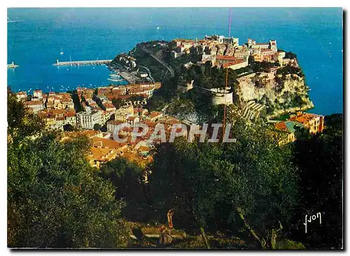 Cartes postales moderne Couleurs et Lumliere de France La Cote d'Azur Miracle de la Nature Le Rocher de Monaco