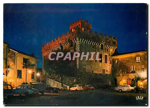 Moderne Karte Reflets de la Cote d'Azur Cagnes (A Mmes) Dans le vieux village le Chateau Grimaldi Illumina