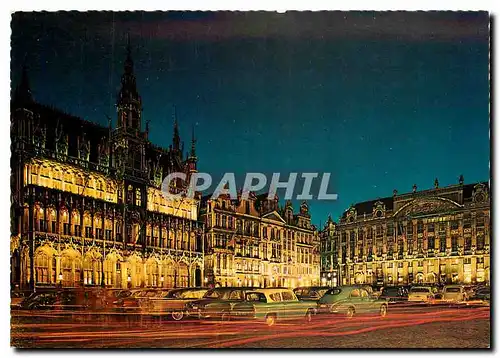 Cartes postales moderne Bruxelles Grand place la nuit