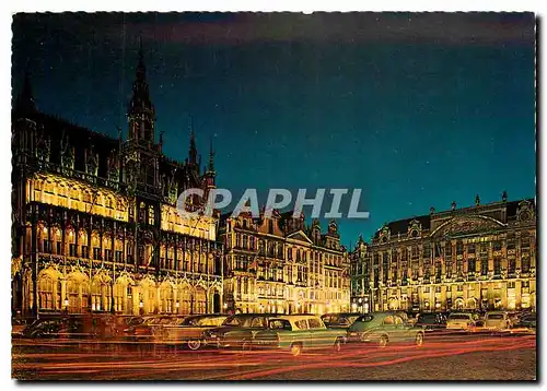 Moderne Karte Bruxelles Grand place la nuit