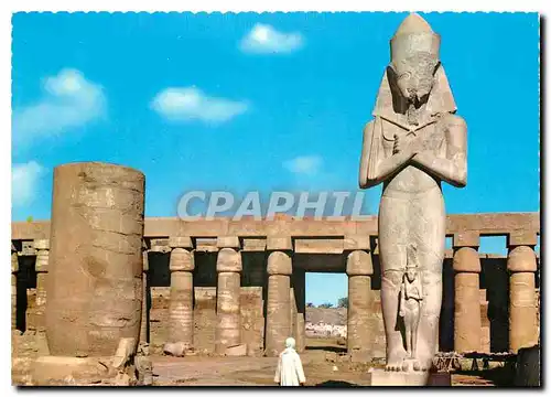 Cartes postales moderne Karman Temple d'Amon Ra avec statue de Taharka