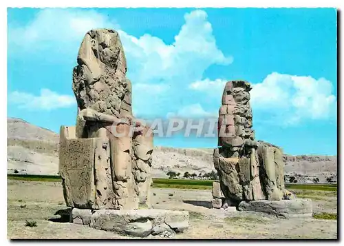 Cartes postales moderne Thebes The Memmmon Colosse (Amenophis)