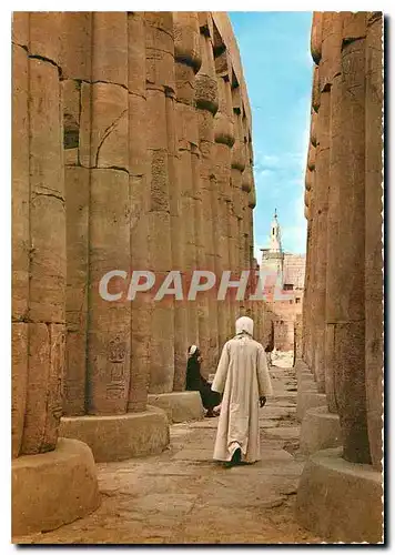 Moderne Karte High Columns in Luxor Temple