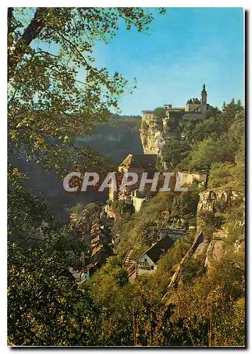 Cartes postales moderne En Quercy Lot Pittorresque Roc Amadour Site de France Vue generale depuis la route du Chateau