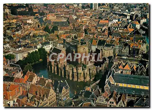 Cartes postales moderne Gand Chateau des Comtes et Panorama