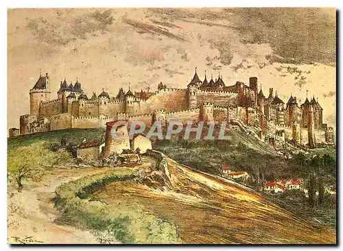 Cartes postales moderne Languedoc du Temps Jadis Vue generale de la cite de Carcassonne