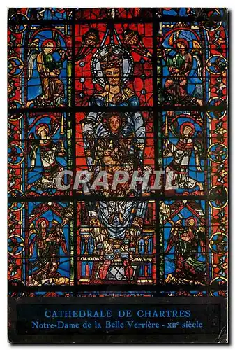 Cartes postales moderne Cathedrale de Chartres Notre Dame de la Belle Verriere XIIes