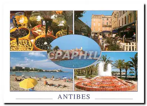 Moderne Karte Couleurs et Lumiere de France la Cote d'Azur Antibes (A Mmes) Les remparts et la vieille viiel l