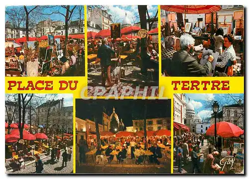 Cartes postales moderne Paris et ses Merveilles Divers aspect de la Place du Tertre