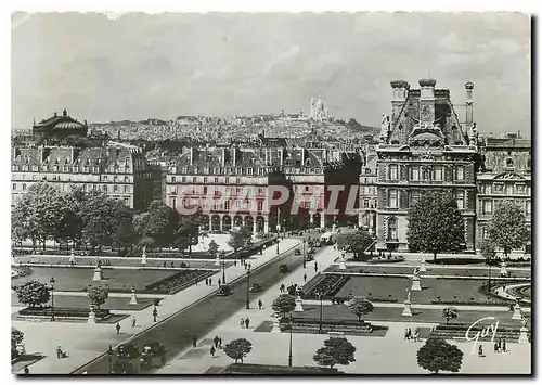 Cartes postales moderne La butte Montmartre vue du palais du Louvre