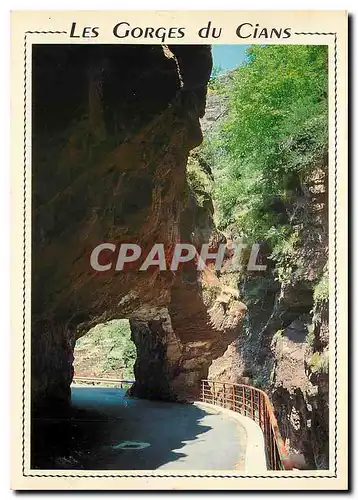 Moderne Karte La Cote d'Azur et son arriere pays les Gorges du Cians La Grande alue Taillees dans les Schistes