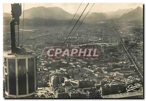 Moderne Karte Les Bellles Alpes Francaise Grenoble La Telepherique de la Bastille