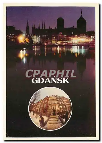 Moderne Karte Gdansk Rybackie Pobrzez noca