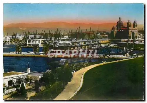 Cartes postales moderne Marseille Bassin de la Joliette et cathedrale