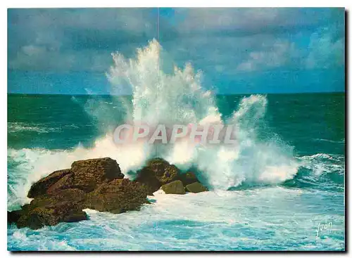 Cartes postales moderne Couleurs et Lumiere de France Effet de vague par gros temps