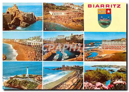 Cartes postales moderne Couleurs et Lumiere de France La Cote Basque Biarritz (Pyrenees Antl) Le Rocher de la vierge