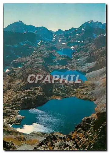 Cartes postales moderne Vallee des Merveilles (A Mmes) Le Lac vert (refuge de la Vamasque CAF)