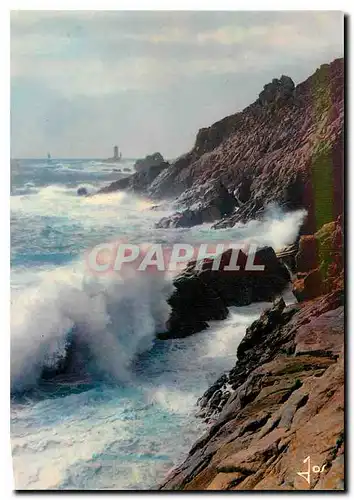 Cartes postales moderne La Bretagne en Couelurs Grosses mer a la Pointe du Raz