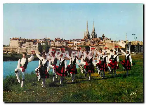 Moderne Karte Les Ballets Basques de Bayonne Orai Bat Quai Lessaps Folklore