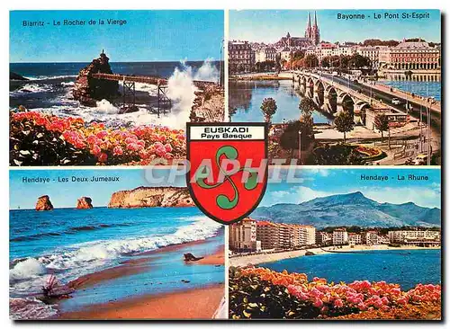 Cartes postales moderne Cote Basque Eudkadi Biarritz Hendaye Bayonne