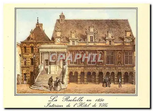 Moderne Karte La Rochelle en 1850 Interieur de l'Hotel de Ville