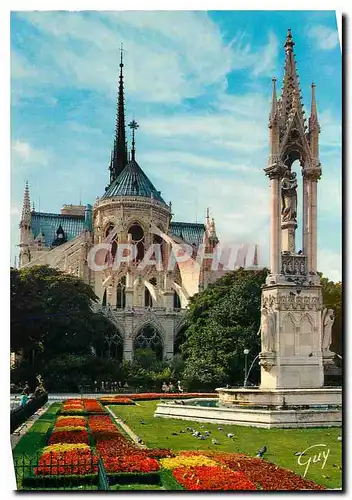 Cartes postales moderne Paris et ses Merveilles La facade de la cathedrale Notre Dame (1163 1330) vu du square Jean XXII