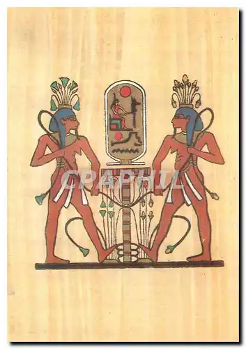 Cartes postales moderne The Upper and Lower Nile gods are Knotting lotus and papyris represenring Upper and Lower Egyt