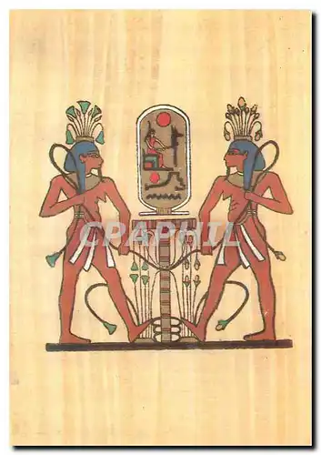 Moderne Karte The Upper and Lower Nile gods are Knotting lotus and papyris represenring Upper and Lower Egyt