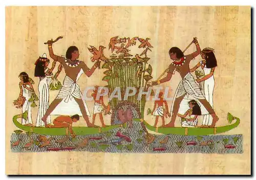 Cartes postales moderne The Scribe Menna Fishing and Hunting 18 th dyn