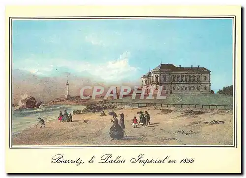 Moderne Karte Biarritz le palais Imperial en 1855