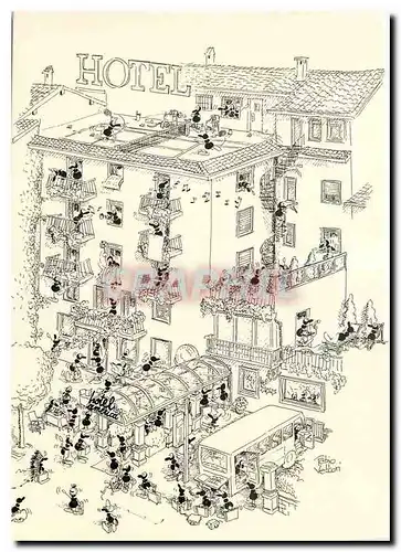 Cartes postales moderne Hotel America disegnato da Fabio Vetton Trento Via Torre Verde