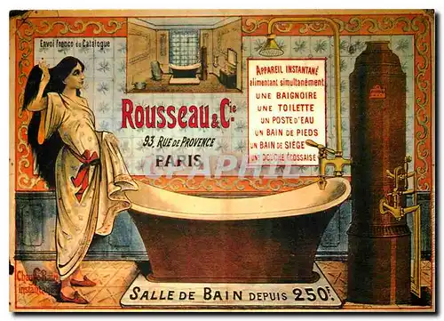 Cartes postales moderne Rousseau Cie Rue de Provence Paris Salle de Bain