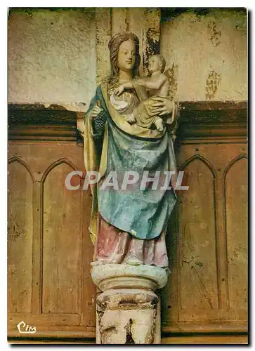 Cartes postales moderne Semur en Auxois (Cote d'Or) Collegiale Notre Dame (XIIIes) la vierge au Raisin