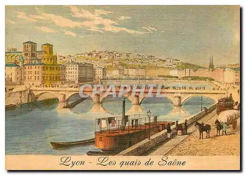 Cartes postales moderne Lyon les Quais de Saone