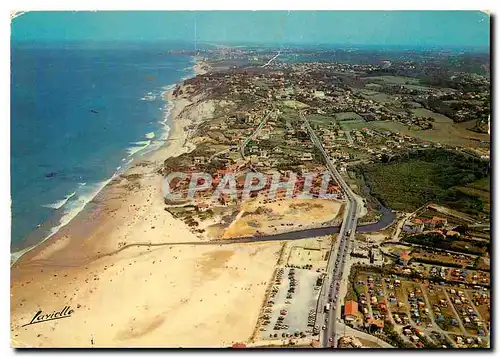 Moderne Karte Bidart Vue generale la plage de Louhabia